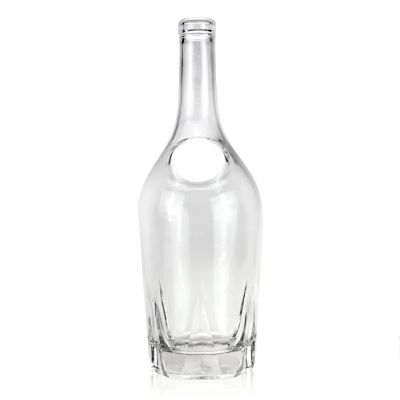 700ml Round 1000ml Shaped Glass Bottle Glass Beverage Bottle Rum bottle with cork Cap