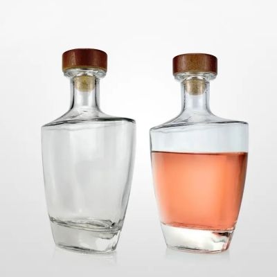 Stocked 75ml 500ml 750ml 1000ml Clear Empty Custom Glass Bottle for Vodka Liquor Wine with Cork
