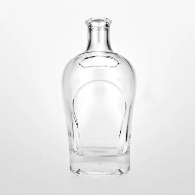 Wholesale Empty Fancy Flint 500ml Glass Customize Vodka Bottles Glass 750ml Spirit Liquor Vodka Bottle