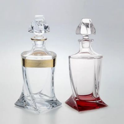 750ml Nordic Empty Rum Whiskey Whisky Spirit Vodka Glass 200ml 375ml 1L Liquor Bottle with Cork for liquor