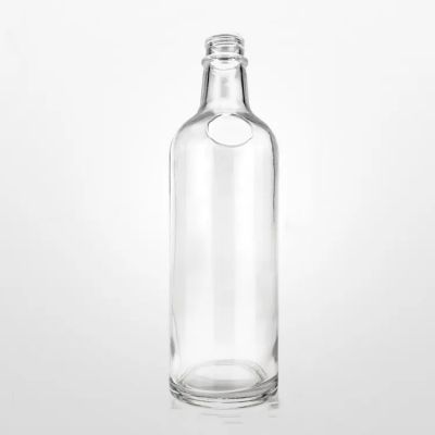 Wholesale 500ml customized Vodka Brandy Whiskey Flat Wine Bottle 700ml Glass Beverage Juice Bottle With Lid