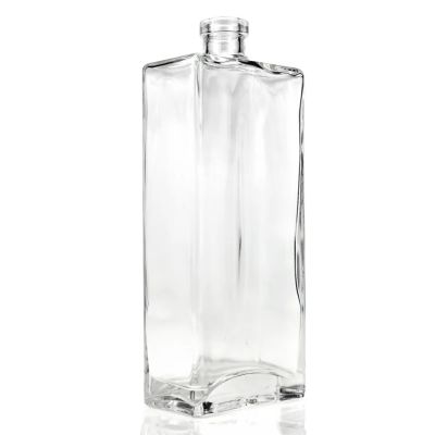 Wholesale customization 750ml vodka bottle wine liquor glass bottle 500ml gin spirits glass bottle
