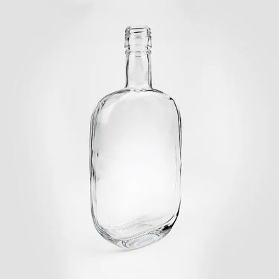 Wholesale 500 ML 700 ML 750 ML Square Glass Bottle Gin Whisky Vodka Spirit Bottle with Glass Plug