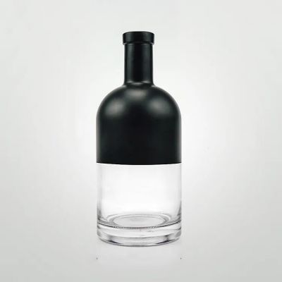Custom design 750ml Round glass wine bottle 500ml liquor alcohol drinking glass bottle