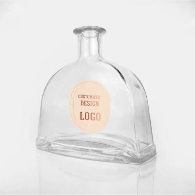 Empty flint glass 375ml liquor wine gin 500ml 750ml Whisky Vodka tequila glass bottle with cork lid