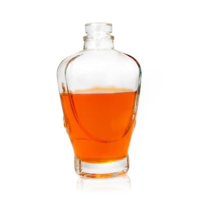 Professional Manufacture Customized Size 375/500/750/1000 ml Premium Luxury Square Whisky Gin Glass Bottles