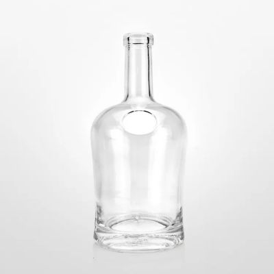 Unique shape 750ml glass liquor bottle high quality empty 500ml glass liquor bottle rum bottle