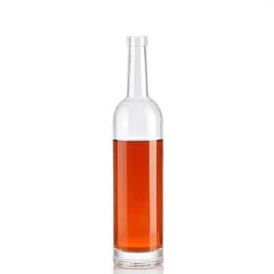 Customized High Flint Empty 500ml 700ml 750ml Liquor Champagne Vodka Wine Spirit Glass Bottles With Cork