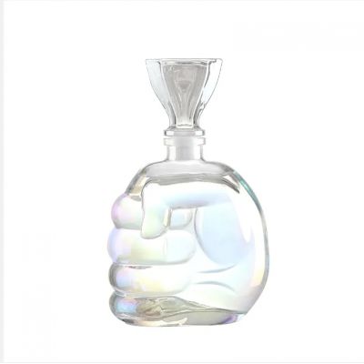 Unique shape 500ml 750ml Brandy Spirits Empty White Liquor Xo wine Glass Bottle