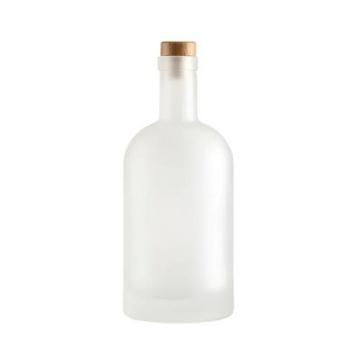 500ml 800ml Clear Round Liquor Whisky Spirits Vodka Gin Rum Brandy Glass Bottle