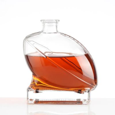 Transparent Empty 500ml 750ml 1000ml Glass Liquor Wine Whisky Vodka Tequila Bottle With Sealed Cork Lid