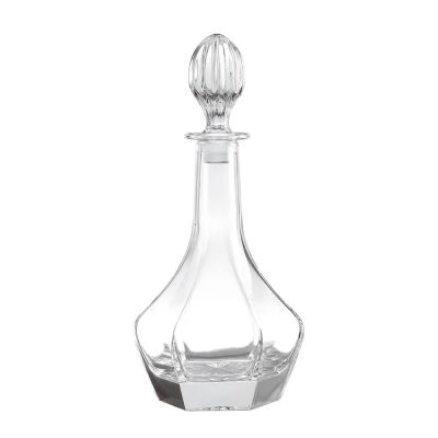 Transparent Round Empty 500ml 750ml 1000ml Flint Glass Wine Whisky Vodka Tequila Bottle With Cork Lid