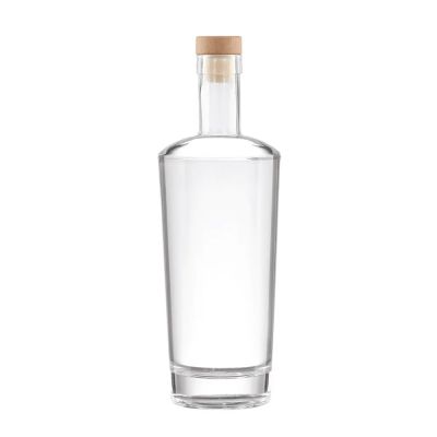 Premium 500ml 750ml 1000ml empty extra Flint logo custom vodka brandy whiskey spirit glass bottle