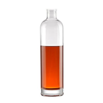 Hot selling 500ml 750ml high flint alcohol glass bottle Whiskey gin rum brandy tequila custom logo