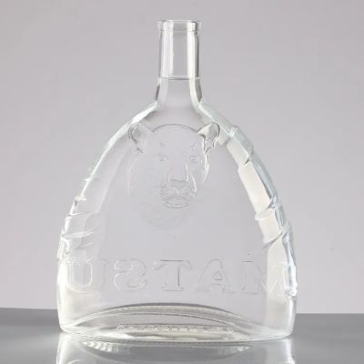 Customizabled 500ml 750ml empty glass whiskey vodka tequila bottle