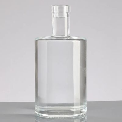 Hot sell high quality and cheap price clear round empty vodka glass bottle
