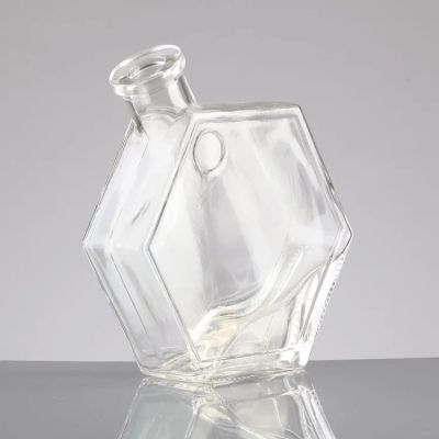 Best Sellg Origality Hexagon Clear 75Cl Whiskey Bottle For Lids