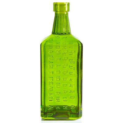 Empty whisky bottle with cork top 700 ml green clear glass bottle