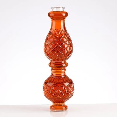 Fashion unique design craft glass bottle for sale