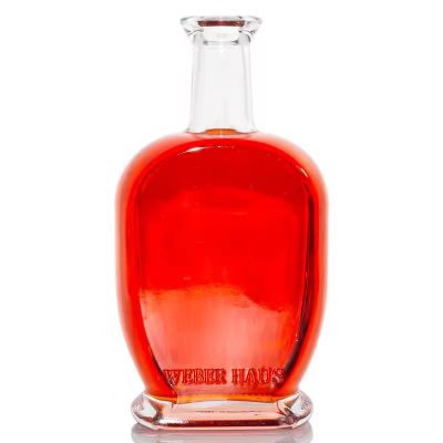 Custom glass bottle spirits 750ml whiskey bottle stopper whiskey glass bottle