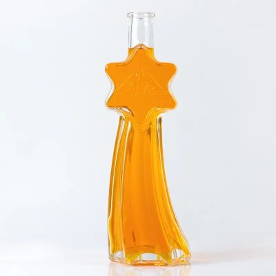 Custom Unique Shape Luxury Premium Glass Bottles Liquor Spirit Bottle