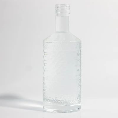 Low price 700 ml bottle empty clear liquor glass bottle