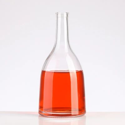 High Quality 500ml 750m unique Shape Glass Wine Bottle Transparent Red Wine Bottle
