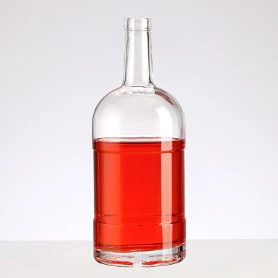 Cheap price 200ml 375ml 500ml 750ml clear / frosted / cylinder empty vodka glass bottle with stopper