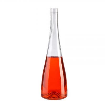 Custom Empty Clear Glass Wine Bottle 375ml 500ml 750ml 15000ml clear Wholesale Luxury Glass Bottle Spirits Brandy