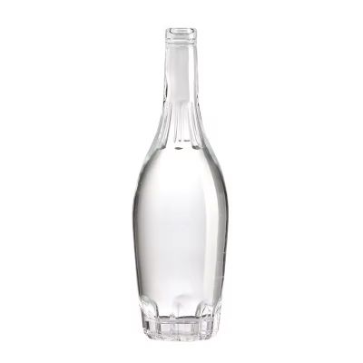 voss glass water bottle Round shouldered slender wine bottle