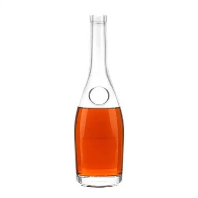 Premium Empty Cylinder Liquor Wine 750ml Frosted transparent Glass Vodka Bottle 1000ml wine glass bottle wholesale