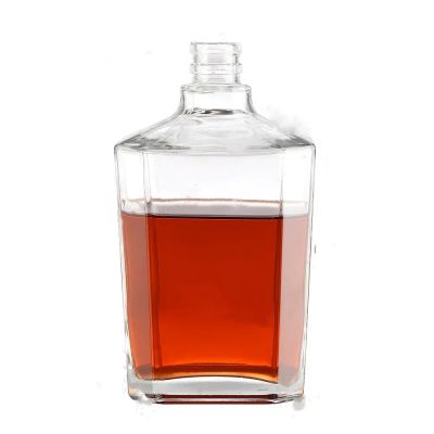 High Quality 500ml 750ml Transparent Glass Liquor Whisky Gin Rum Vodka Brandy Tequila Glass Bottled Liquor