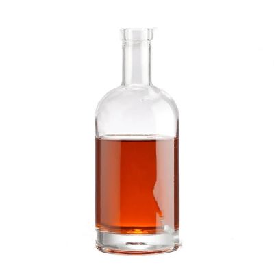 Top Grade Small Clear Glass Spirit Glass Liquor Hip Flask Transparent Glass Bottle 100ml 125ml 250ml 325ml