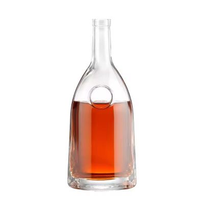 Custom design glass whisky liquor bottle 500Ml 750Ml Clear Empty Spirits Beverage Glass Bottle brandy whisky Liquor Bottle