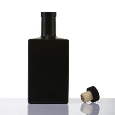 Customized matte black 700ml 750ml glass bottle packaging glass bottle 750ml flint glass bottle 350ml