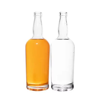 Wholesale 500ml 700ml 750ml Glass Whisky Liquor Spirit Bottle Slope Shoulder for Liquor Whiskey Rum Tequila