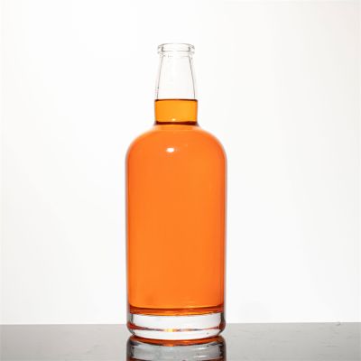 Free Sample Whisky Bottle White Glass Vodka Bottle 750ml Custom Glass Bottles for Liquor