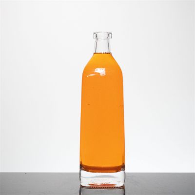 Unique Design 700ml 750ml Rum Vodka Liquor Brandy Glass Bottle Clear Empty Whiskey Bottles with Factory Price