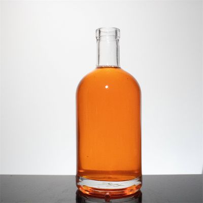 Glass nordic style bottle bar top cork wholesale stretch nordic bottle for liquor