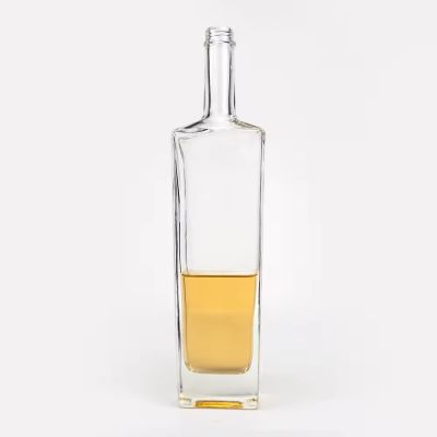 square long neck glass bottle liquor liquor 500ml 750ml screw whiskey glass bottles brown glass liquor bottle 750 ml