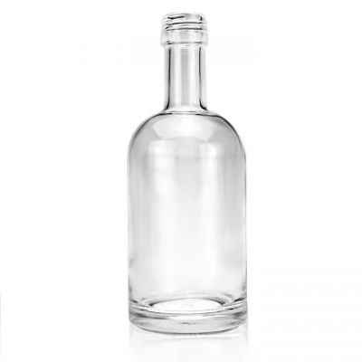Gin Vodka Rum Customized Glass Bottles 500ml Brandy Liquor Glass Bottle Clear Screw Cap Cork Luxury Wine Beverage Decal 350ML