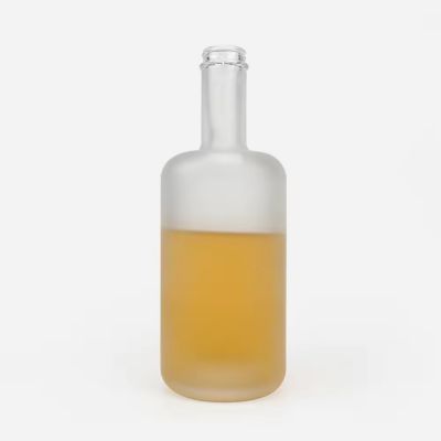 Factory Large Size Lead Free Round Glass Bottle For Vodka Wine Juice Whiskey 700ml