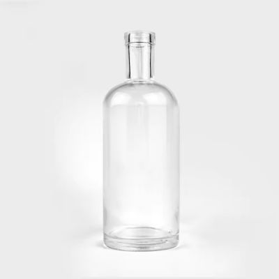 700ml round empty frosted glass liquor wine gin Whisky Vodka glass bottle with cork lid