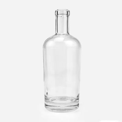 Fast delivery vodka whiskey empty clear black 700ml liquor glass bottle