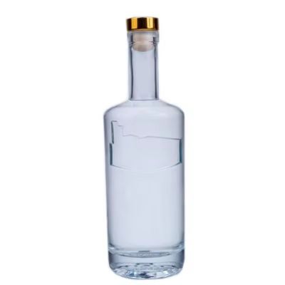 500ml custom liquor glass vodka brandy clear glass bottle