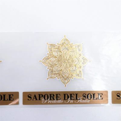 Custom gold foil embossed waterproof personalized sticker red wine liquor self adhesive bottle printing label