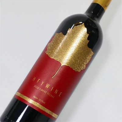 Custom printing logo red wine bottle seal sticker water bottle label silk stamping UV printing