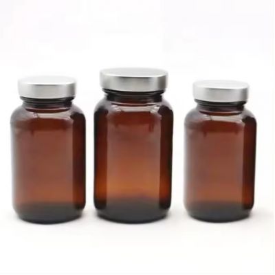 Wide Mouth 100CC 120cc Pill Supplement Capsule Glass Bottle with internal thread Cap 150ml Glass Bottle for Health Product Use
