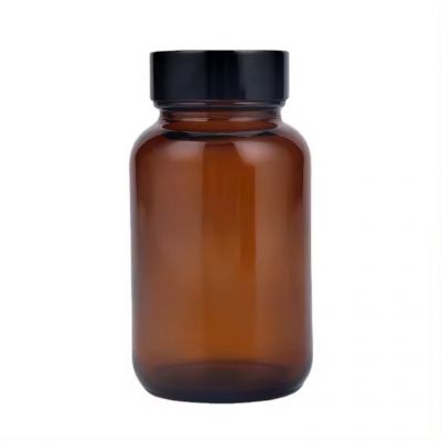 Wholesale 75 ml Protect form Light Wider Mouth Capsule Brown Glass Medical Pharma Empty Pill Bottle