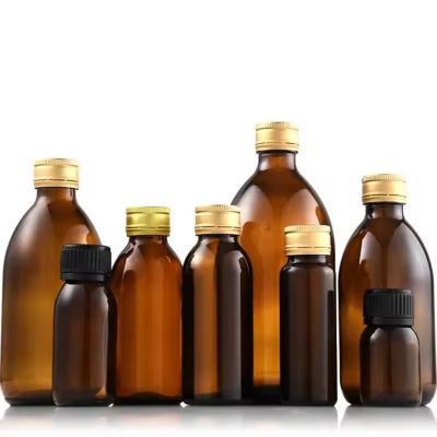wholesale 8 oz Amber Glass Syrup Bottles Pharmaceutical bottle for perfume and oils